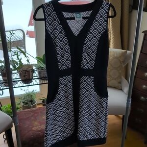 Blue and White Patterned Dress